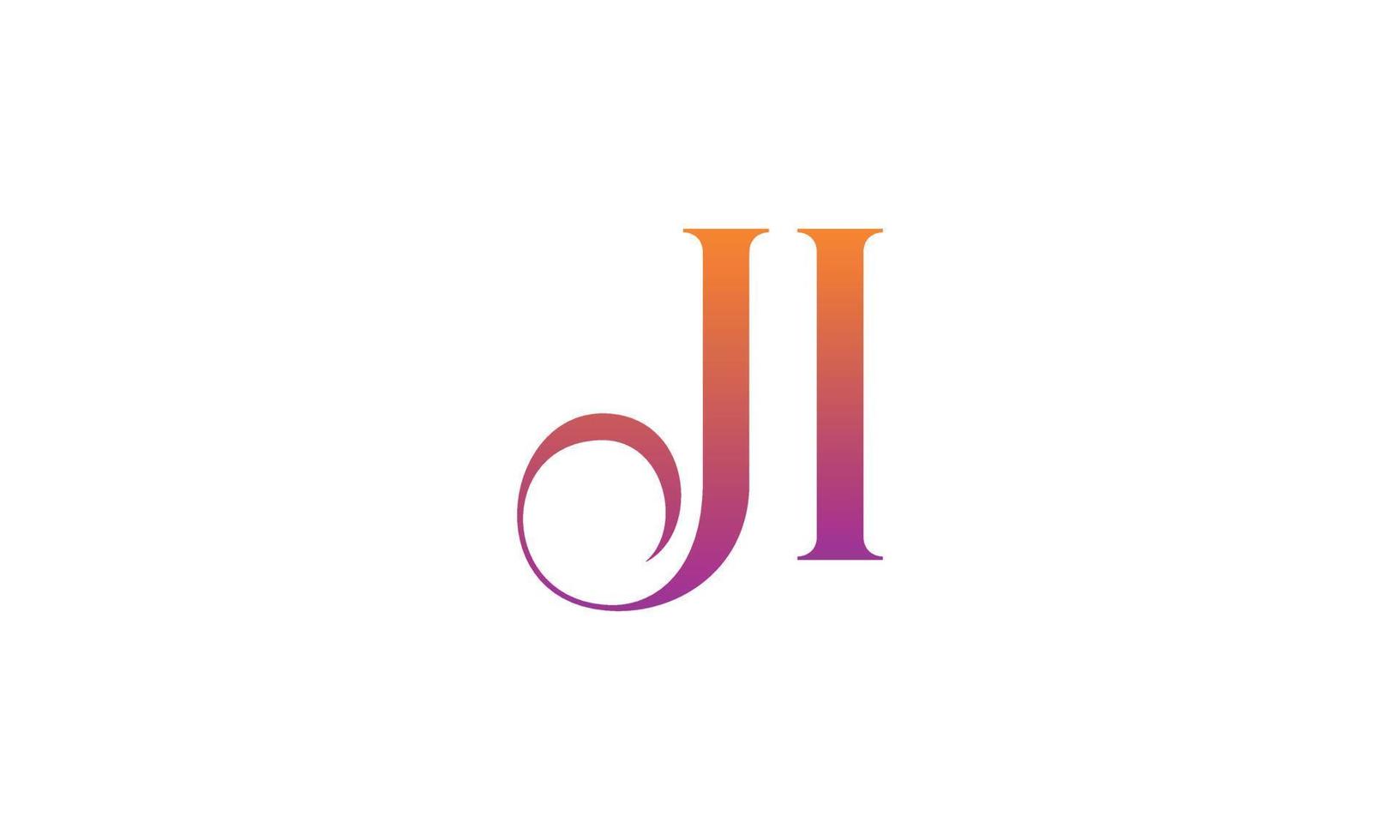 Buchstabe ji-Vektor-Logo kostenlose Vorlage kostenloser Vektor