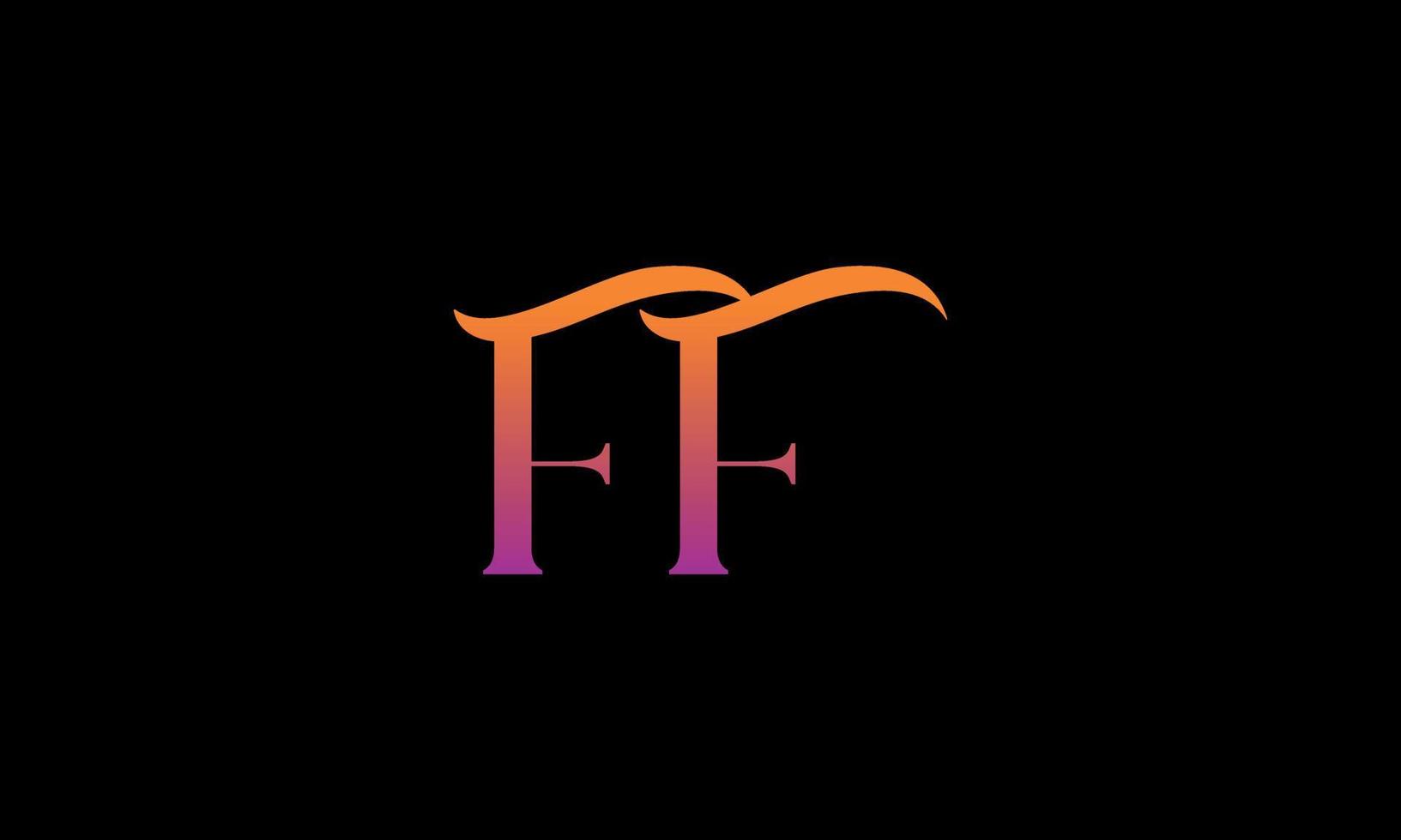 brev ff vektor logotyp fri mall fri vektor