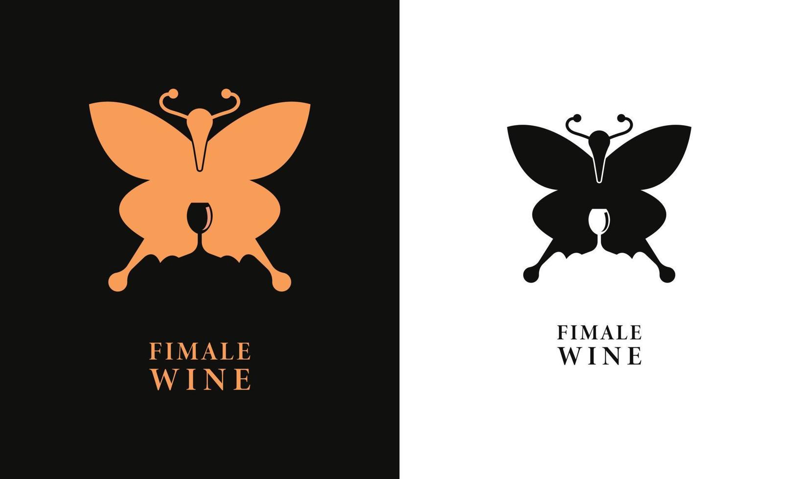 abstrakt kvinna vin ikon logotyp vektor
