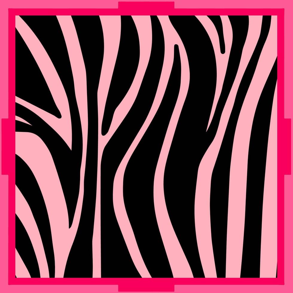 rosafarbenes Zebra-Design, nützlich für Seidenschal, Kopftuch, Bandana, Halsbekleidung, Schal, Hijab, Stoff, Tapete, Teppich oder Decke. Grafik für den Modedruck. vektor