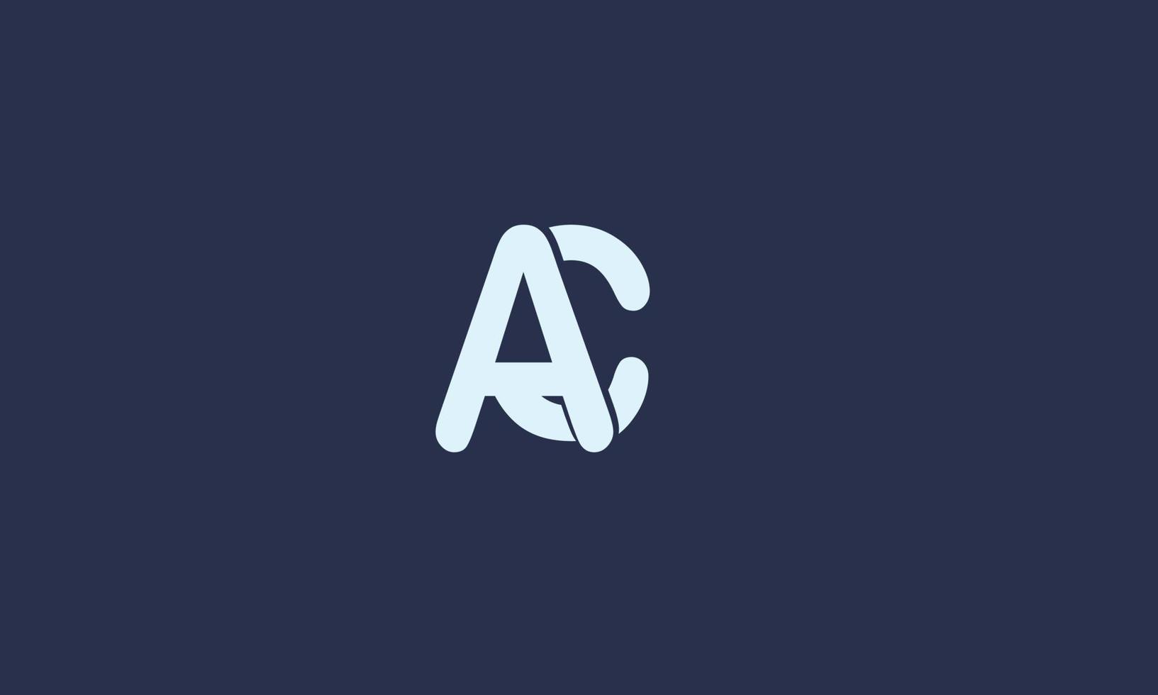 alfabetet bokstäver initialer monogram logotyp ac, ca, a och c vektor