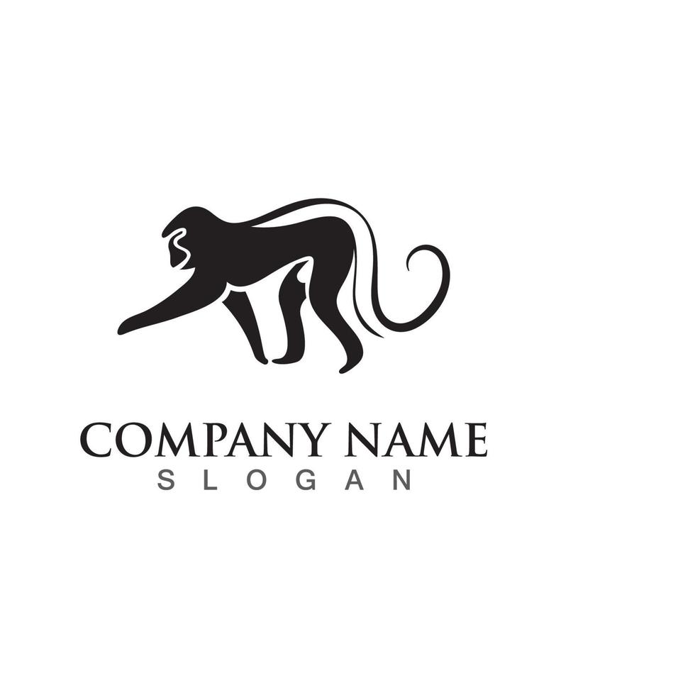 Affe Tier Symbol Logo Design Vorlage Illustration Vektor