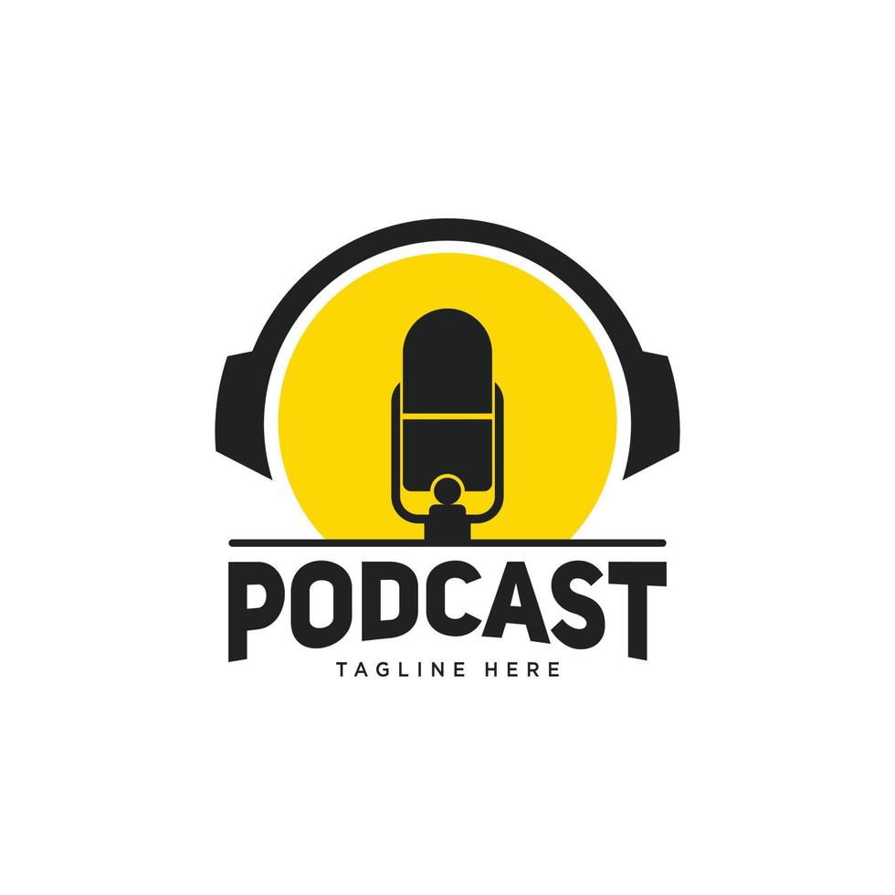 Podcast-Logo-Design für Unternehmen, Podcaster und mehr vektor