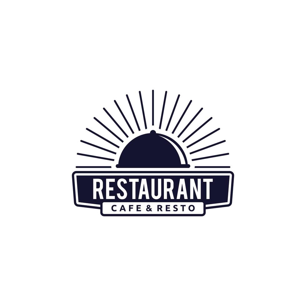 vintage restaurang logotyp design vektor