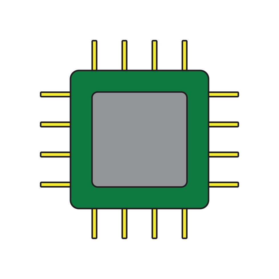 illustration av processor vektor