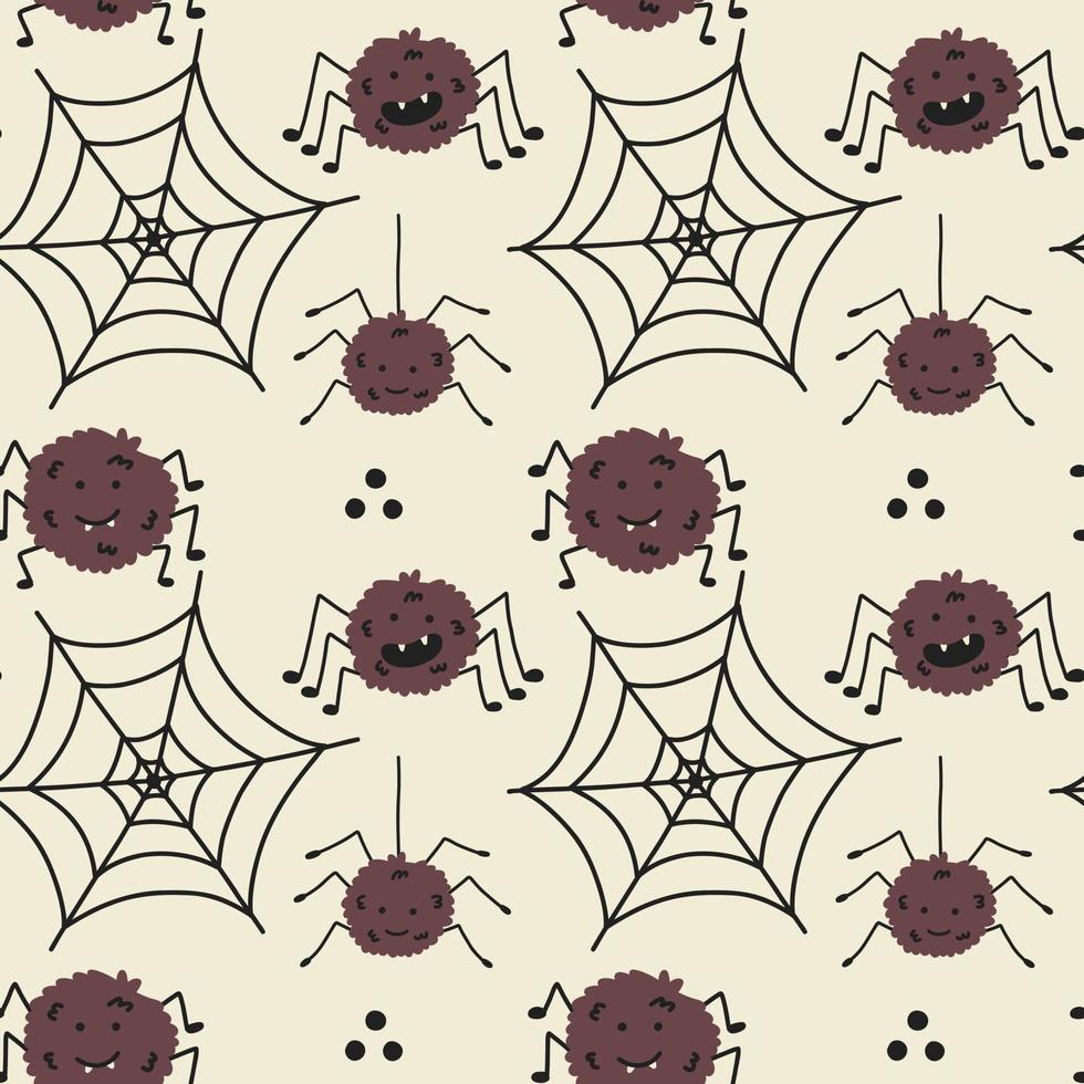 Spindel webb halloween mönster vektor