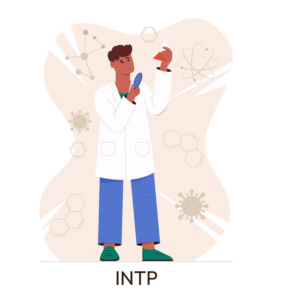 mbti Personentypen Konzept. Sozionik mbti. Persönlichkeitstest. flache vektorillustration vektor