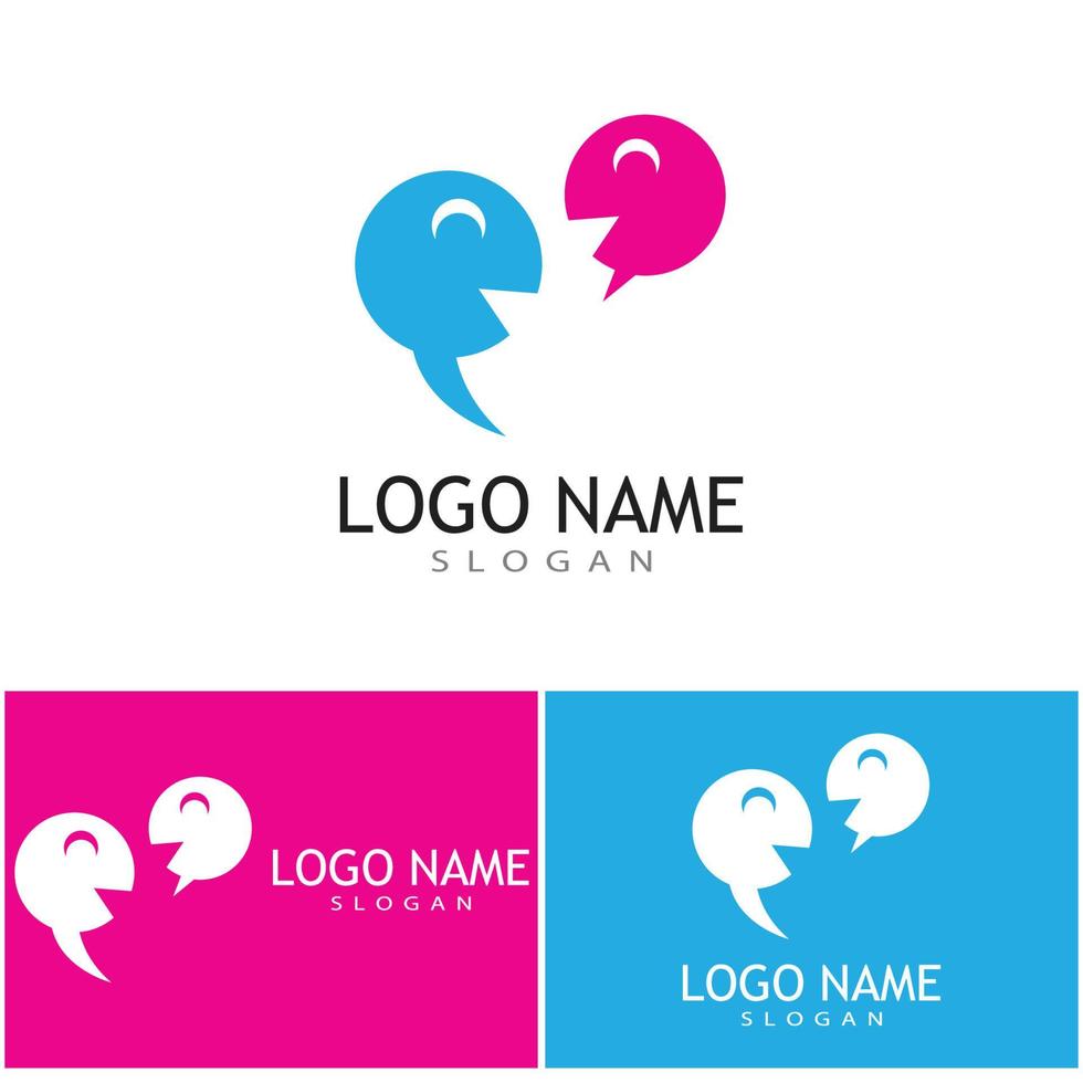 Sprechblase Logo Vorlage Vektor Illustration