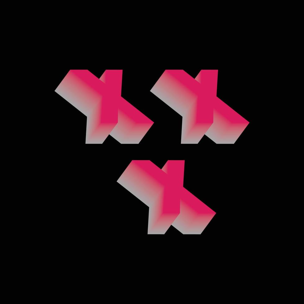 kreatives Logo-Design mit 3D-Buchstaben vektor