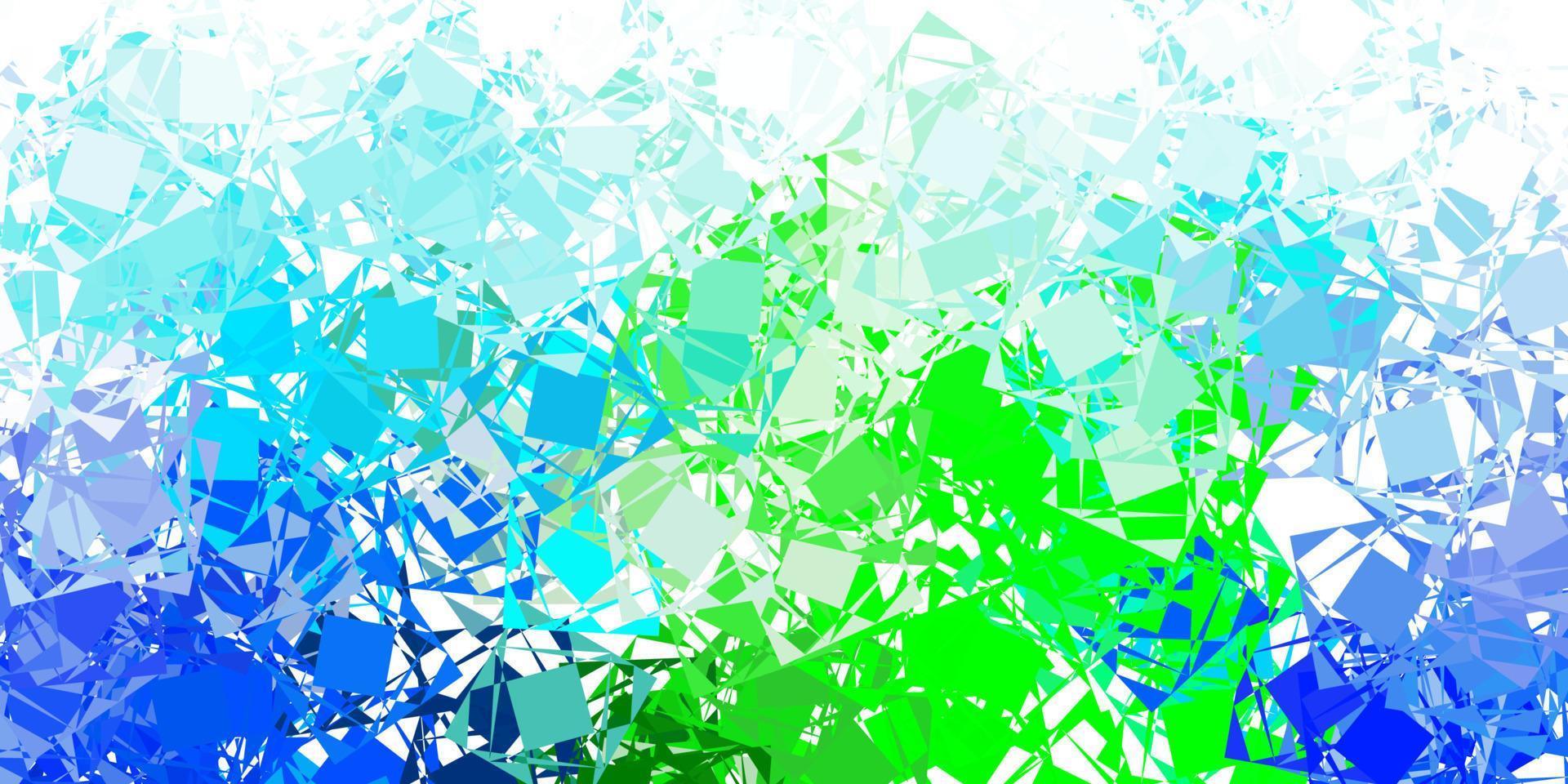 ljusblå, grön vektorbakgrund med trianglar. vektor