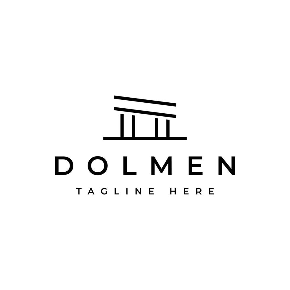 einfaches Dolmen-Logo-Design vektor