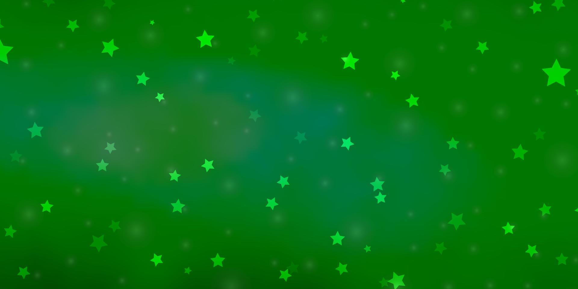 ljusgrön vektorstruktur med vackra stjärnor. vektor