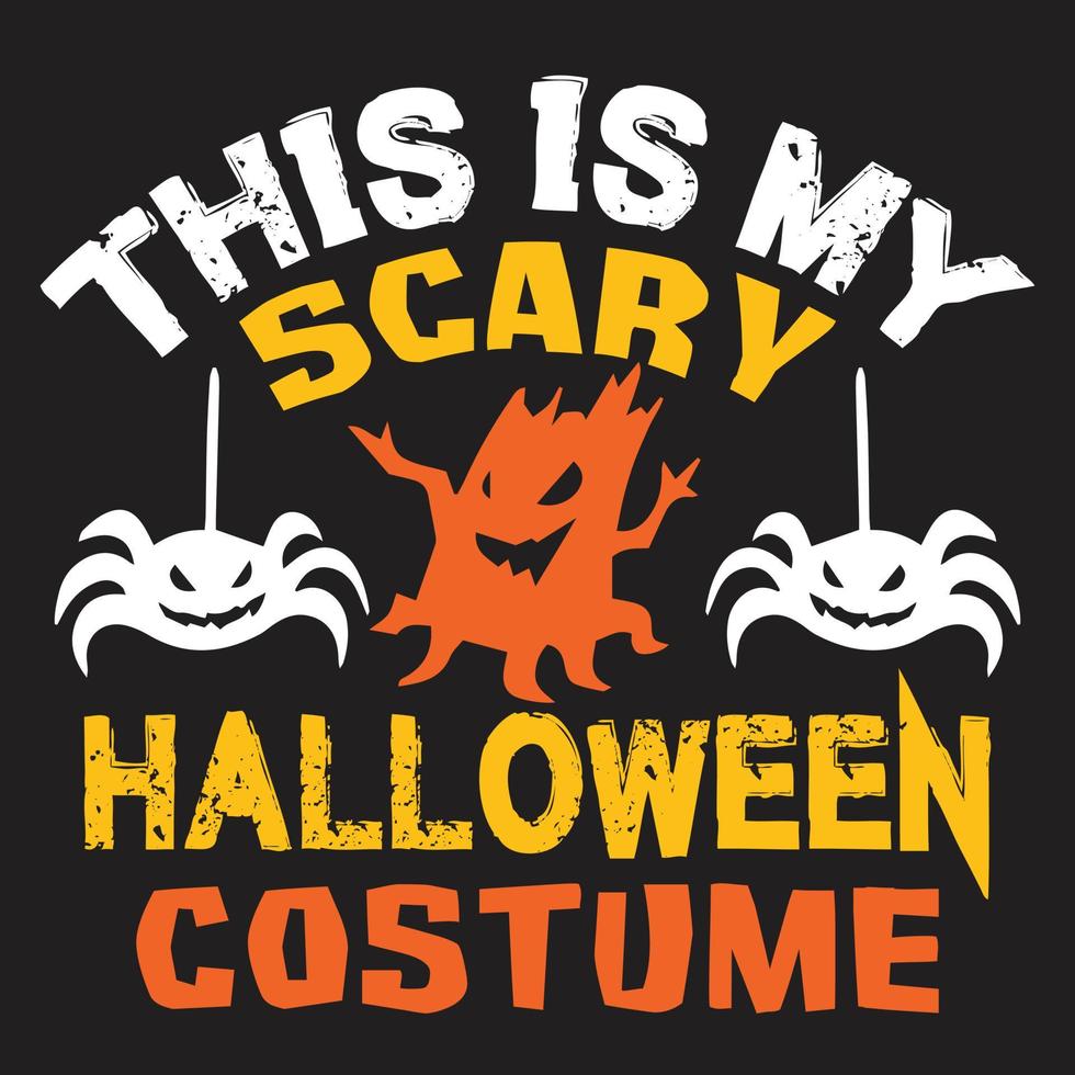detta är min skrämmande halloween kostym t skjorta vektor