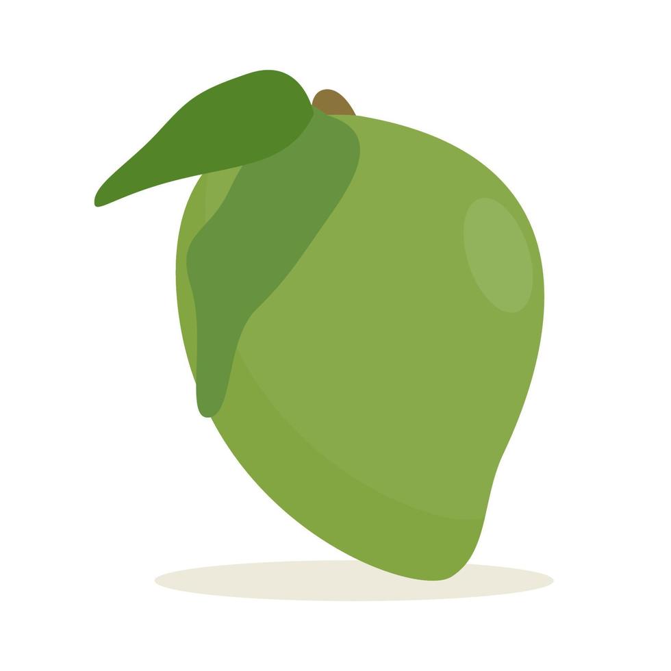 Mango-Sommerfrucht isoliert auf weißem Hintergrund für Design vektor