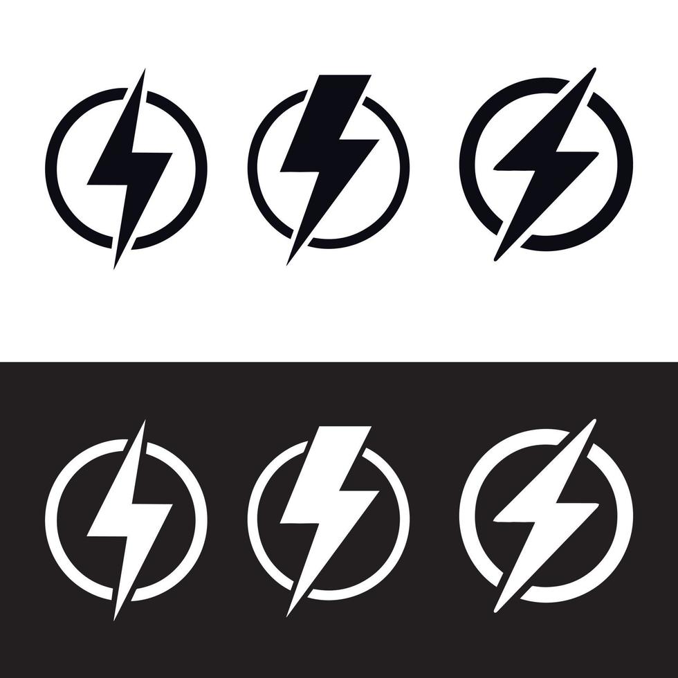 Power-Blitz-Icon-Vektor-Design vektor