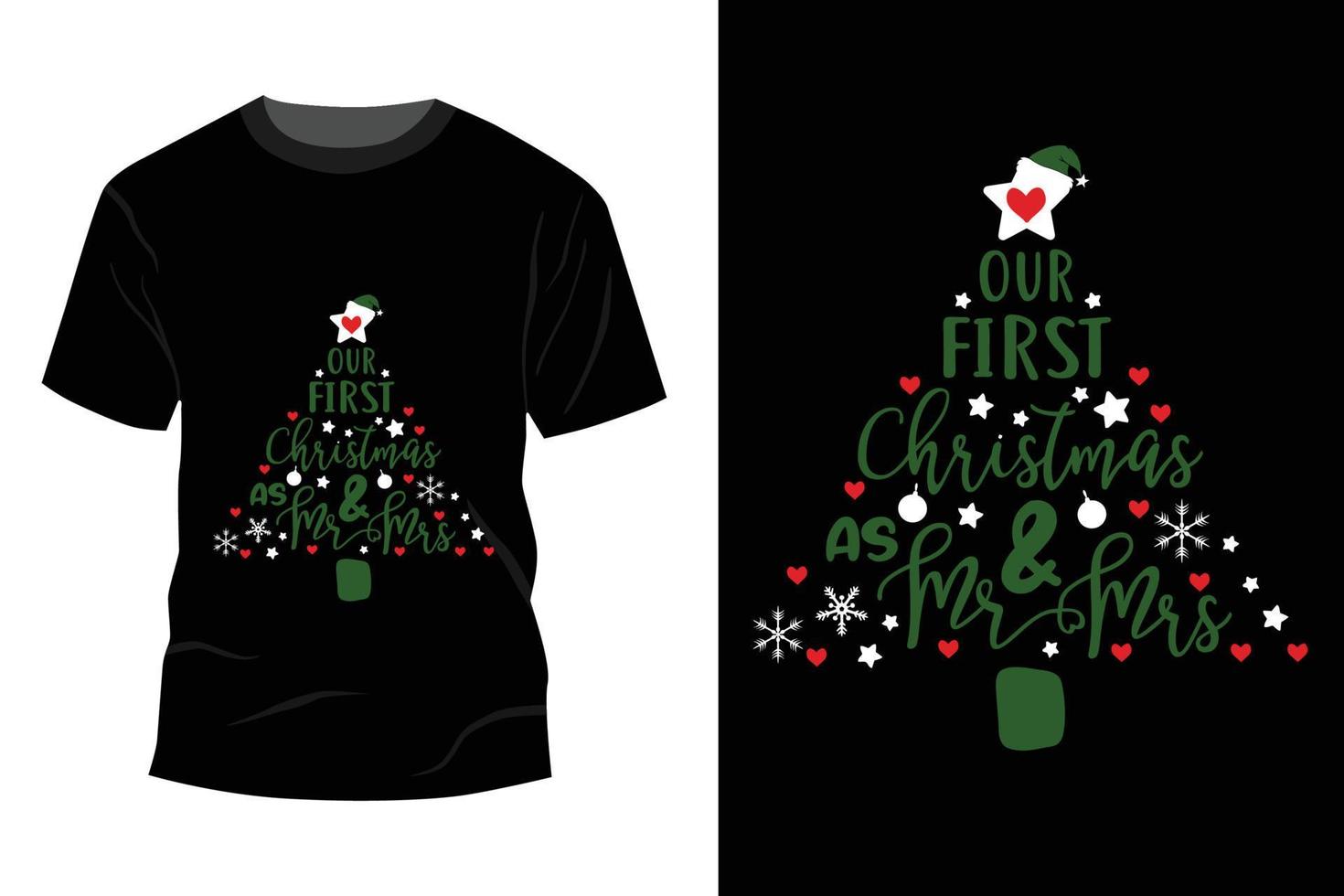 Weihnachts-T-Shirt-Design vektor