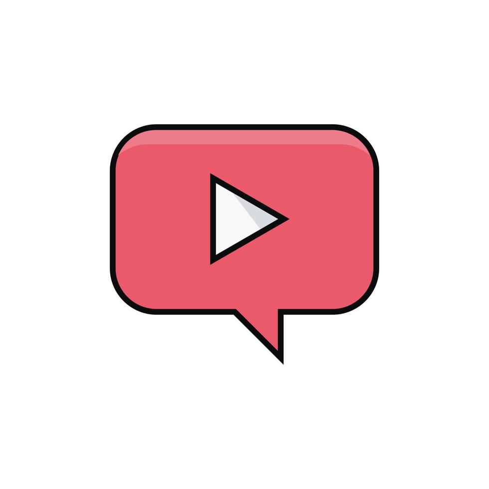 Video-Chat-Logo-Symbol. vektor