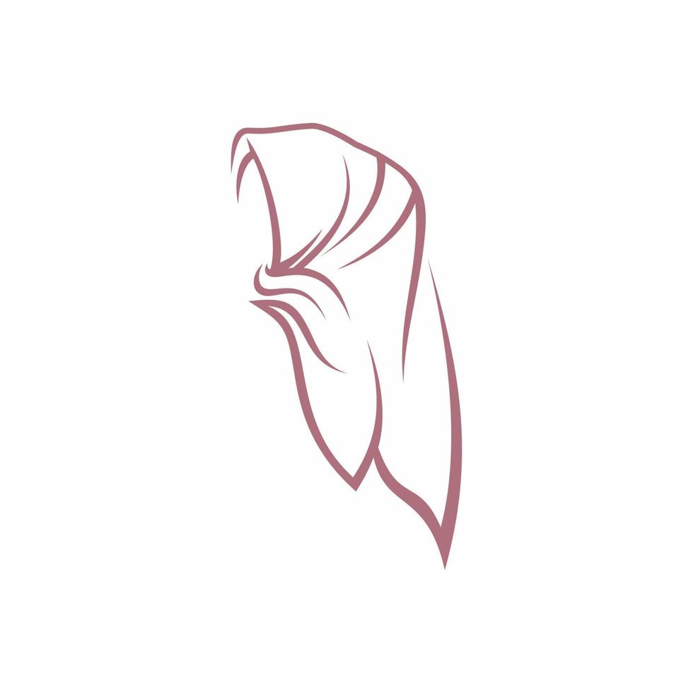 Schönheits-Hijab-Logo entwirft Vektor-Muslimah-Mode-Logo-Vorlage vektor