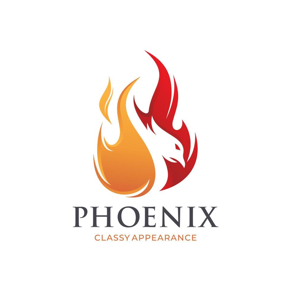 Phönix-Logo-Design-Vorlage vektor