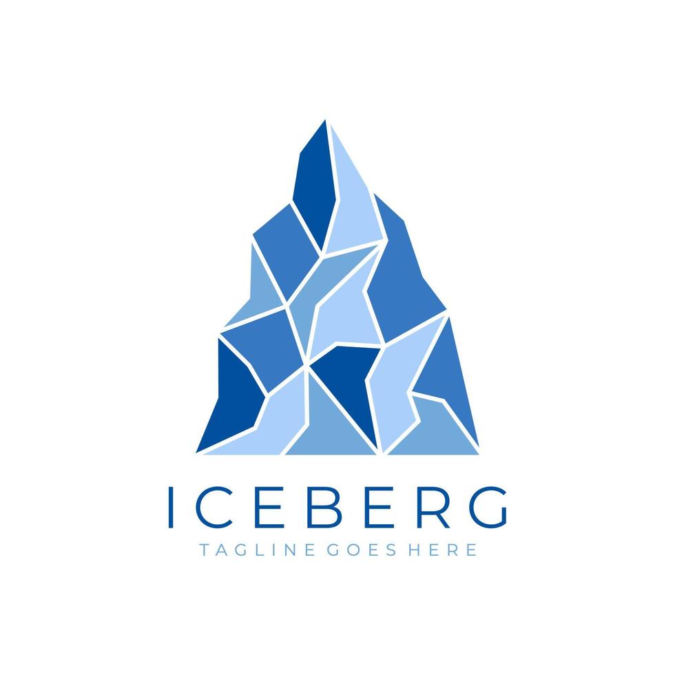 Eisberg-Logo-Design-Vektor-Illustration vektor