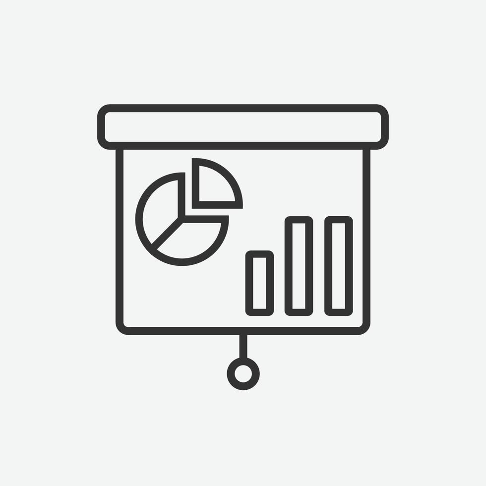 Business-Vektor-Symbol. Diagrammsymbol Symbol. Geschäftsdiagramm-Vektorillustration auf lokalisiertem Hintergrund vektor