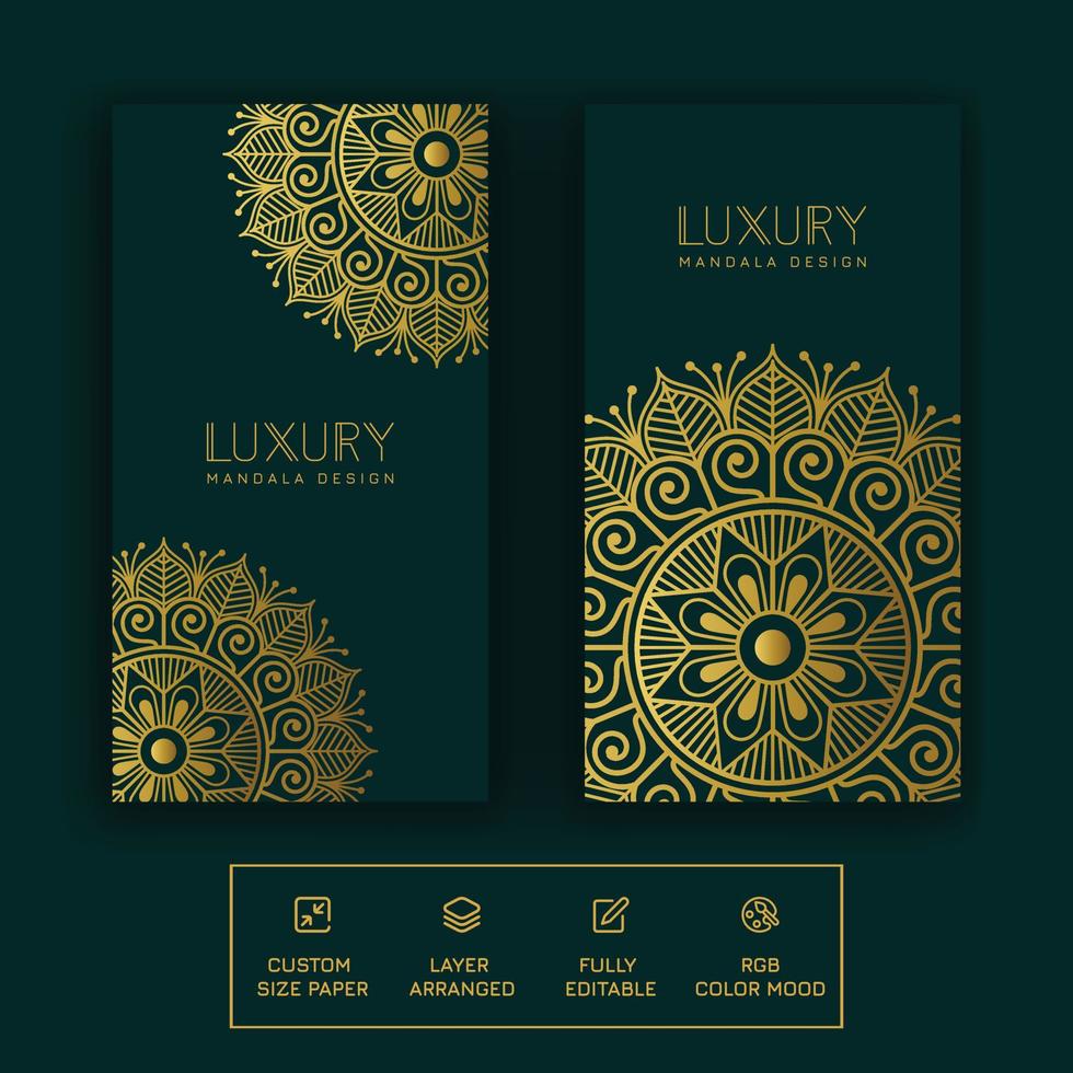 lyx guld mandala utsmyckad bakgrund för bröllop inbjudan, bok omslag. arabesk islamic bakgrund proffs vektor. etnisk mandala runda prydnad mönster vektor. dekorativ mandala design. vektor