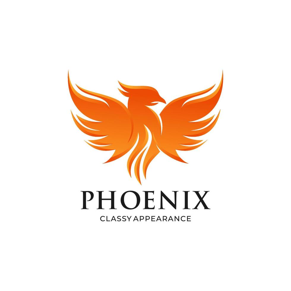 Phönix-Logo-Design-Vorlage vektor