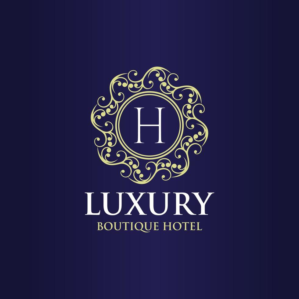 luxus-logo-design buchstabe h vektor