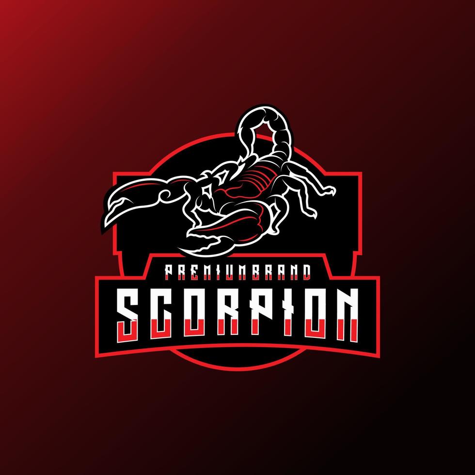 skorpion esport maskottchen logo design vektor