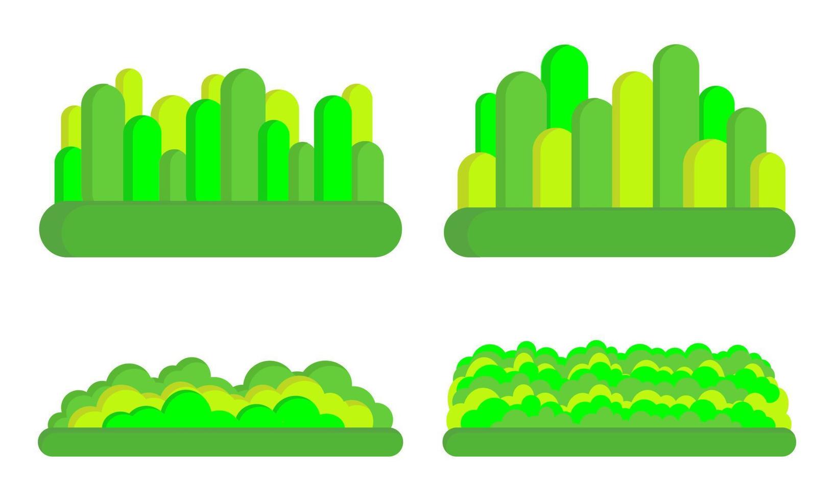platt illustration av gräs ikon vektor