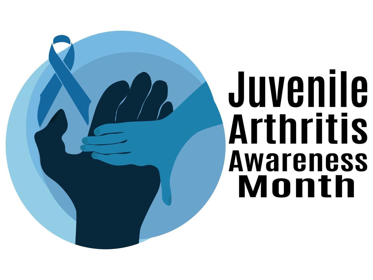 Jugendarthritis-Bewusstseinsmonat, Idee für ein Poster, Banner, Flyer oder eine Postkarte zu einem medizinischen Thema vektor