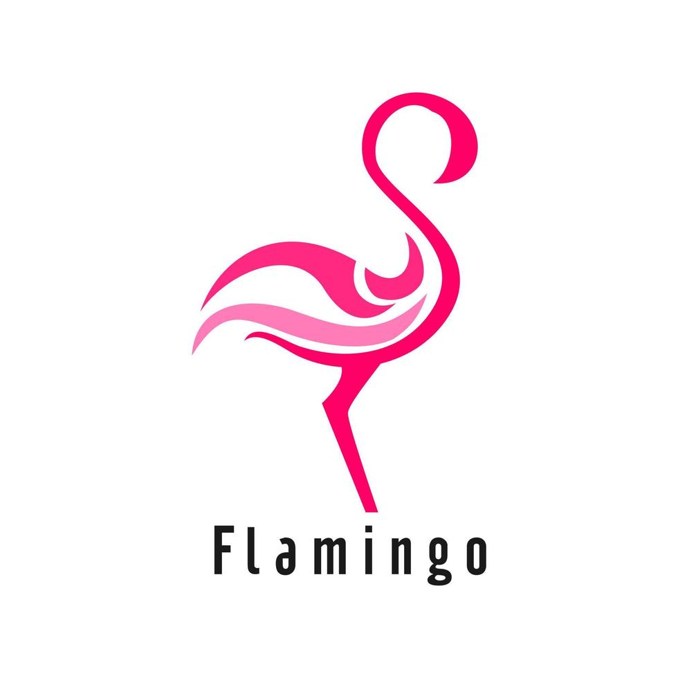 flamingo logotyp design vektor mall