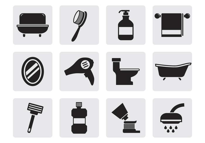 Free Badezimmer Icons Vektor