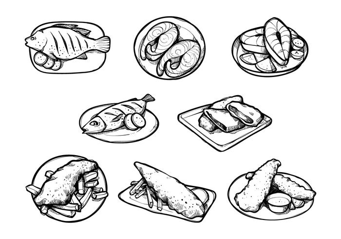 Gratis Fish Fry Vectors