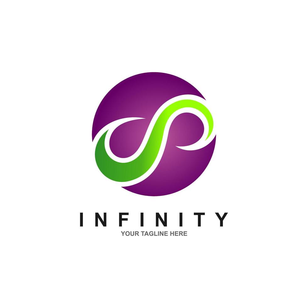 infinity symbol obegränsad logotyp design vektor mall