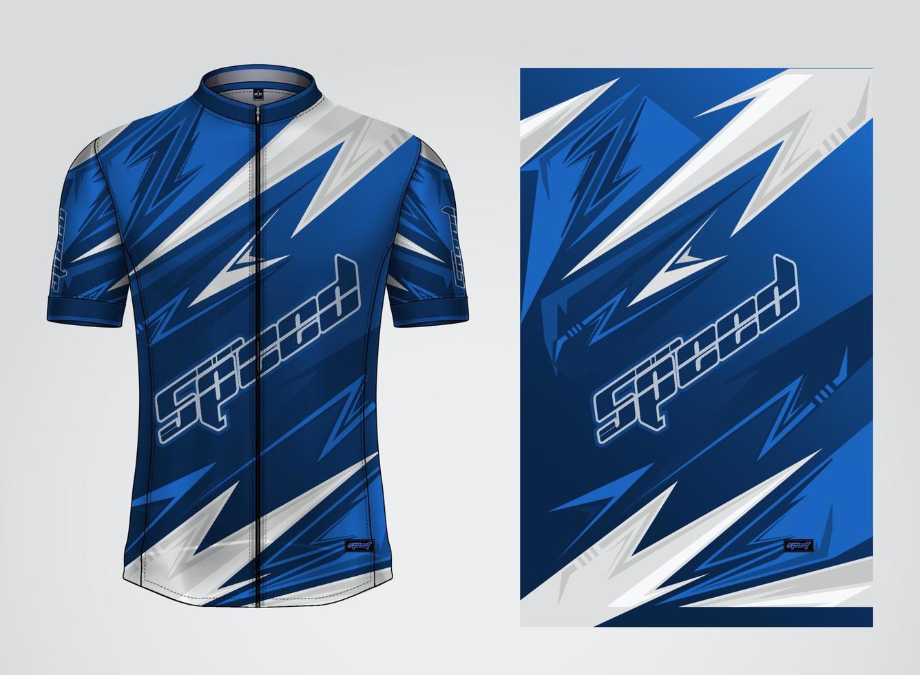 sportliches Jersey-T-Shirt. Radtrikot-Modell für den Fußballverein. Sportmuster Stoff Textil. Sport-Hintergrund-Textur-Muster vektor