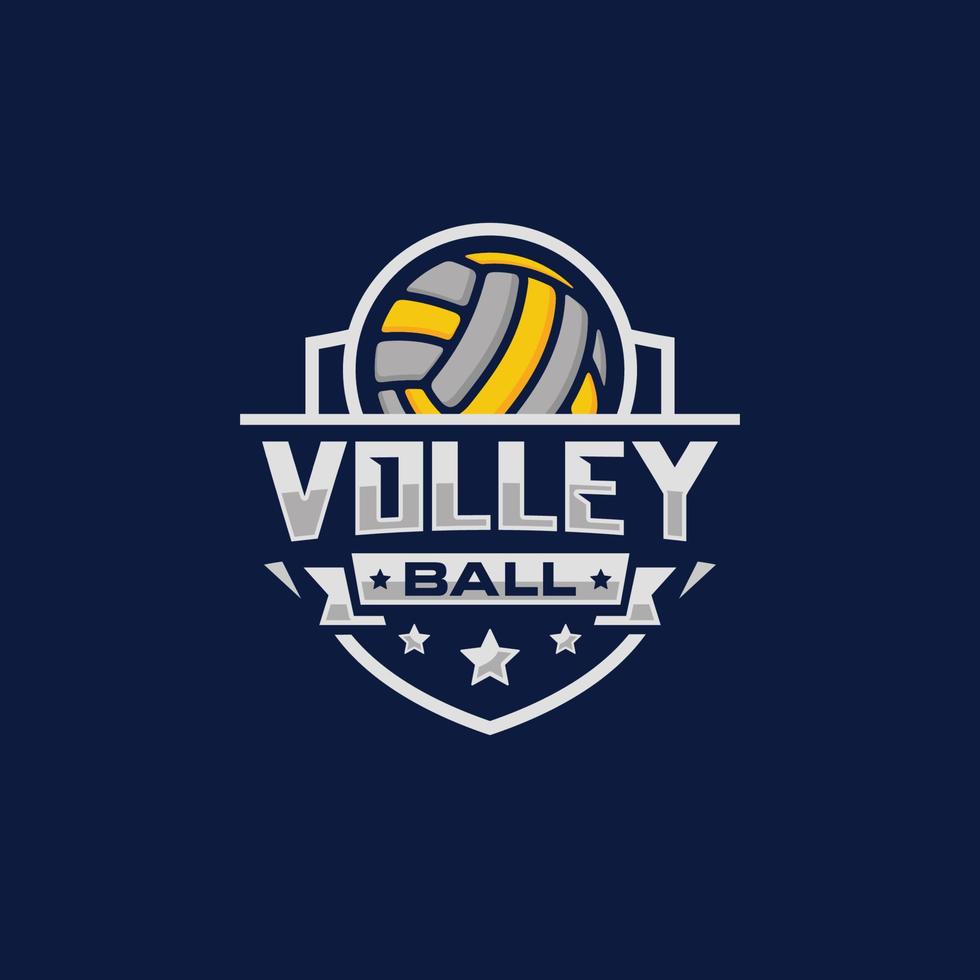 volleyboll laget emblem logotyp design vektor illustration