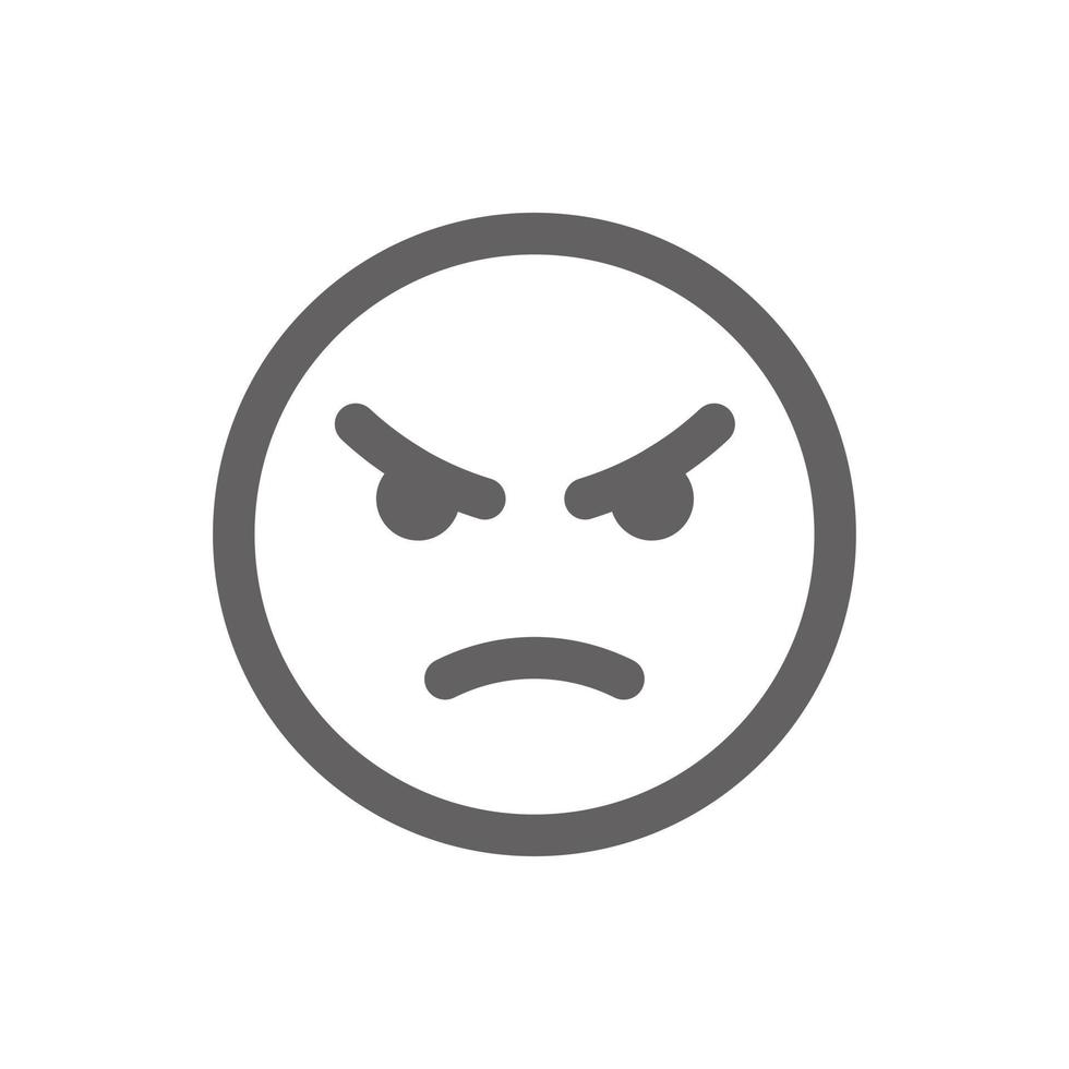 wütendes Emoji-Symbol. perfekt für Website- oder Social-Media-Anwendungen. Vektorzeichen und -symbol vektor