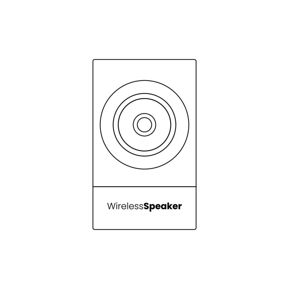 Abbildung des Lautsprecherumrisssymbols auf weißem Hintergrund vektor