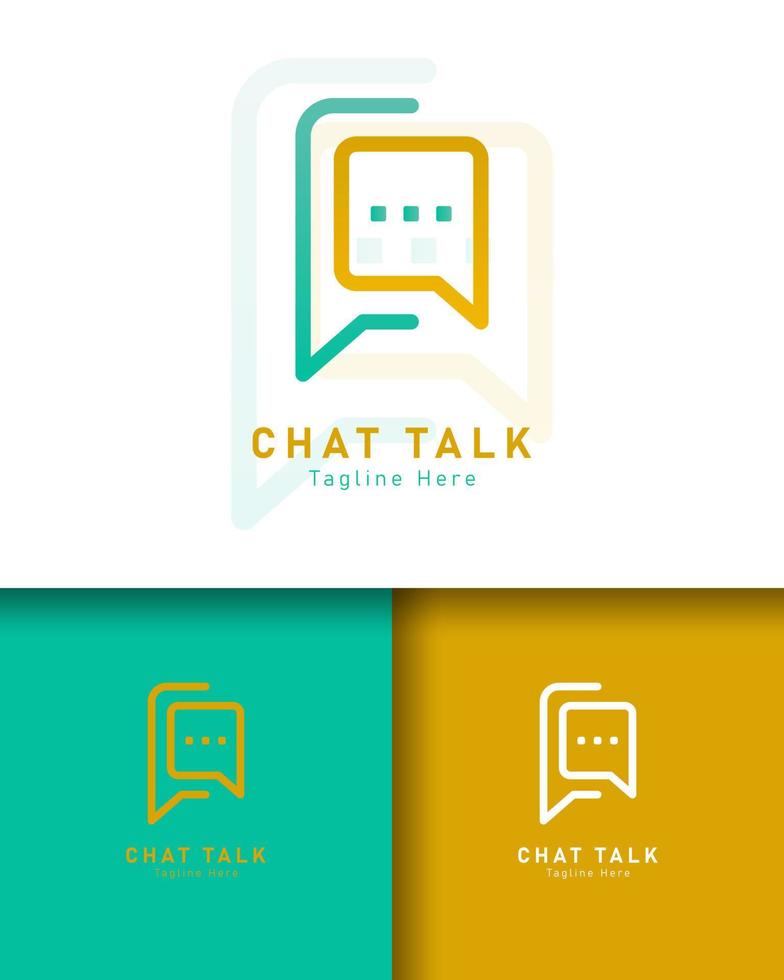 chatt prata logotyp vektor mall