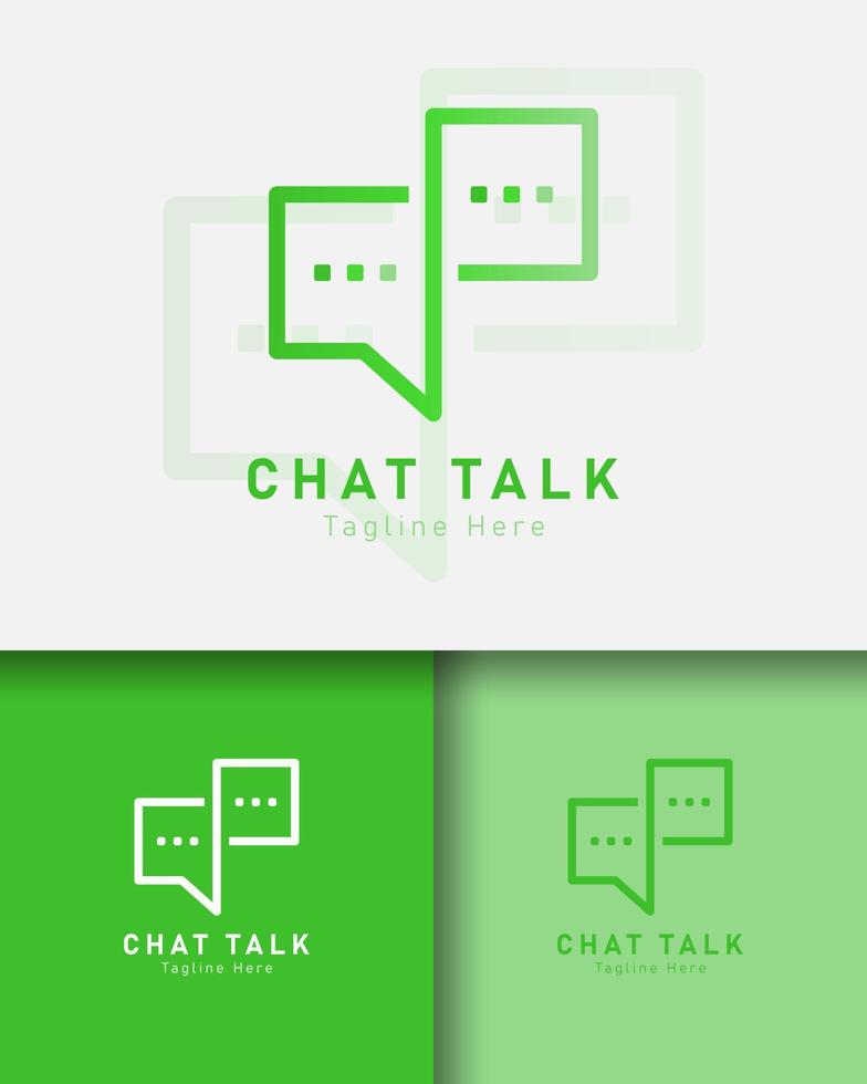 chatt prata logotyp vektor mall