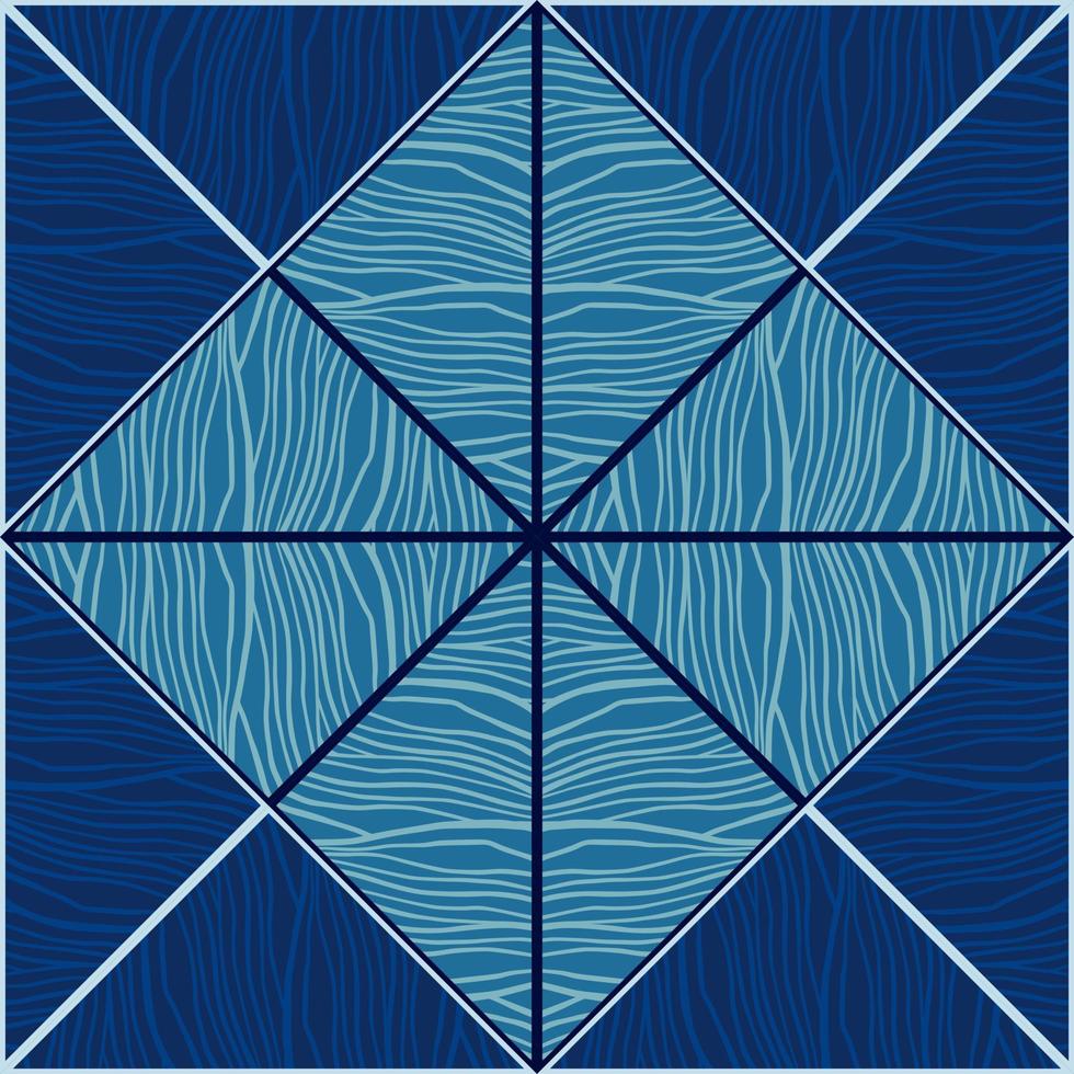 Mosaik aus linearen geometrischen nahtlosen Mustern. dekorative abstrakte linienverzierung. kreatives Streifendesign vektor