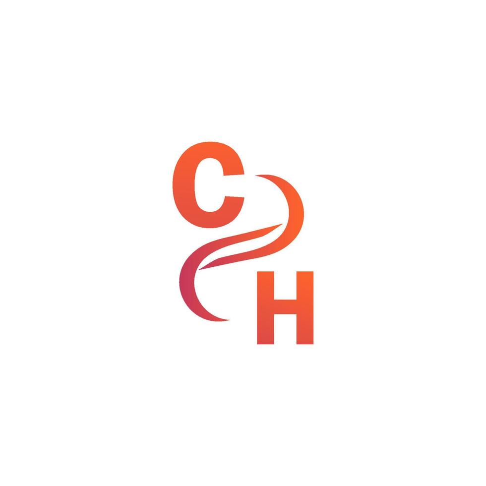 ch orange Färg logotyp design för din företag vektor
