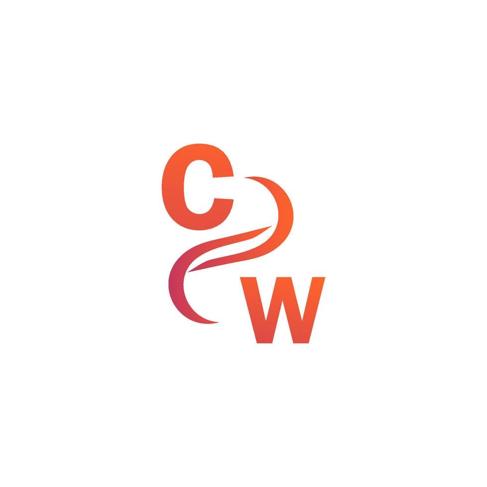 cw orange Färg logotyp design för din företag vektor