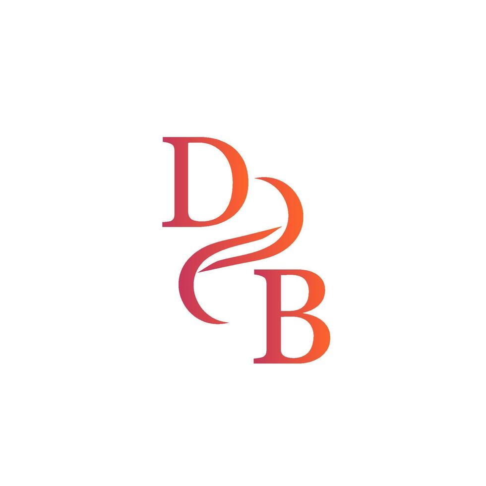 db orangefarbenes Logo-Design für Ihr Unternehmen vektor