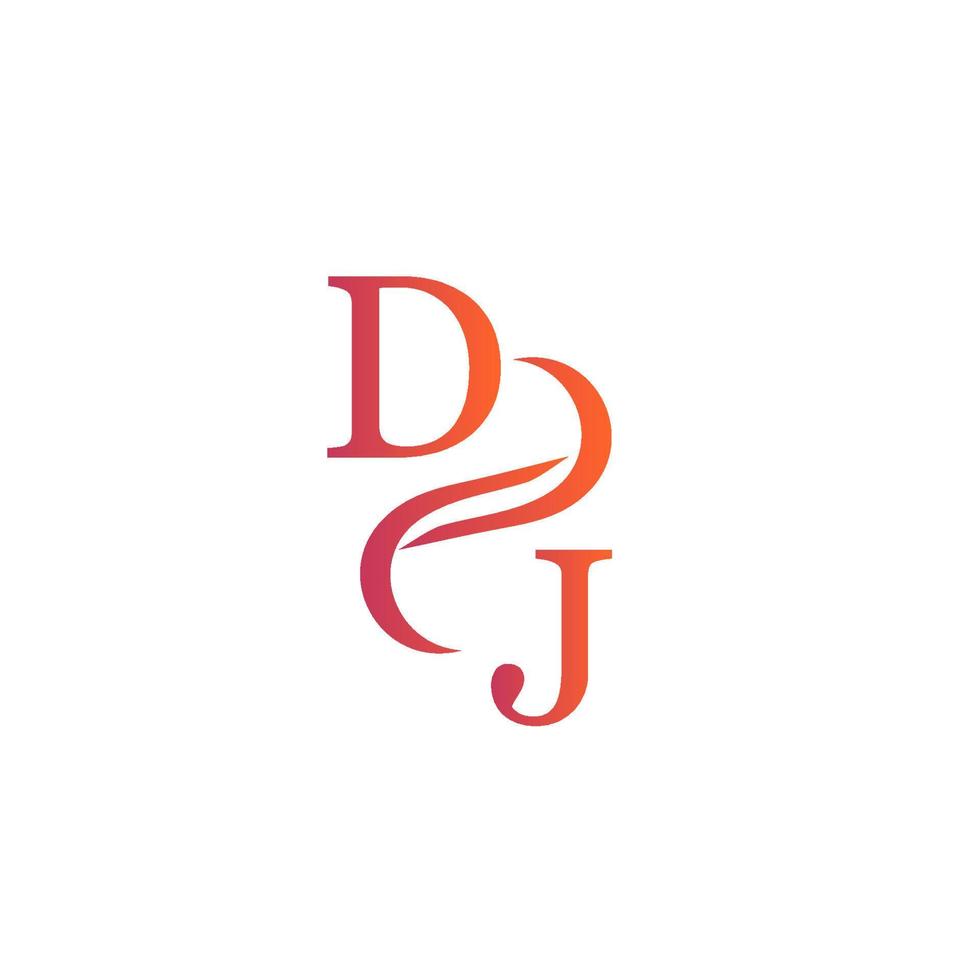 dj orangefarbenes Logo-Design für Ihr Unternehmen vektor
