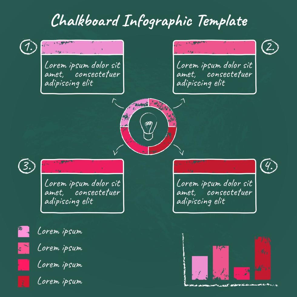 handgezeichnete Tafel-Infografik-Vorlage vektor