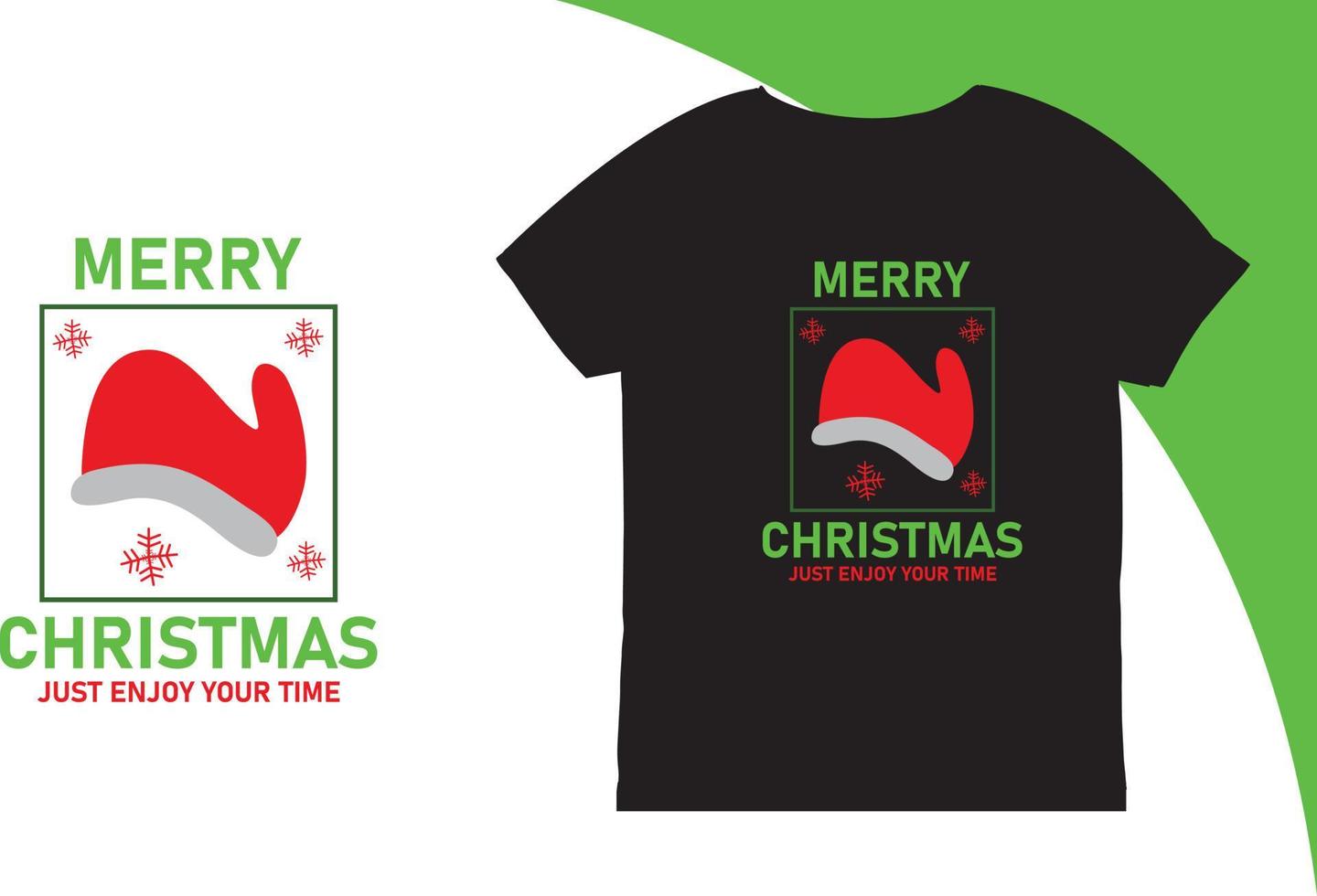 glad jul firande typografi t-shirt vektor