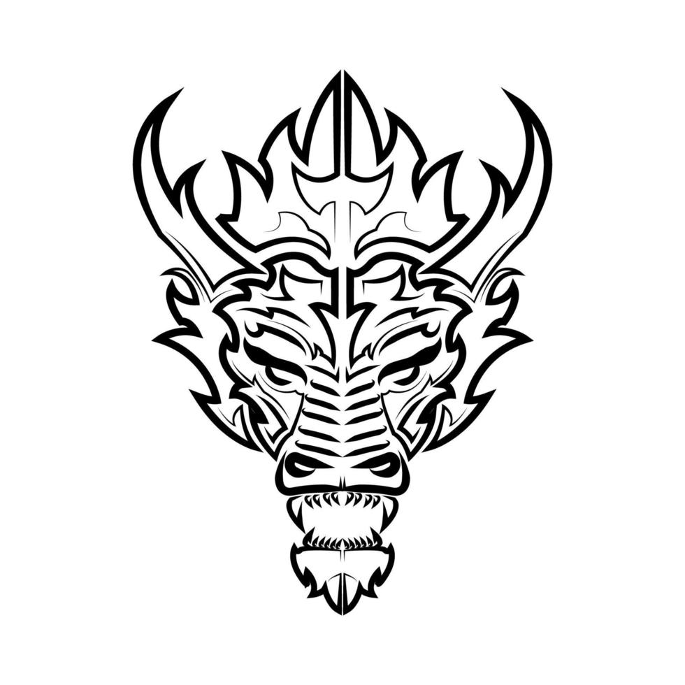 linje konst vektor av en drake huvud. kan vara Begagnade till göra en logotyp eller dekorativ objekt