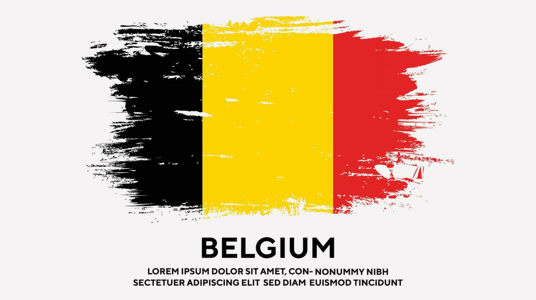 belgien färgrik grunge textur flagga design vektor